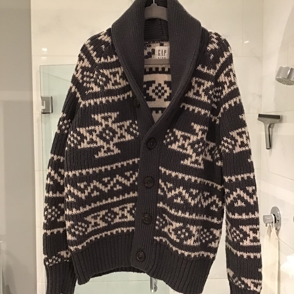 GAP Boys Shawl Collar Cardigan